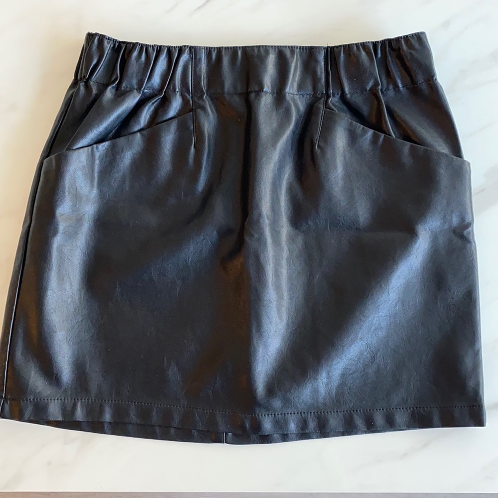 Wild Fable Black Pleather Mini Skirt